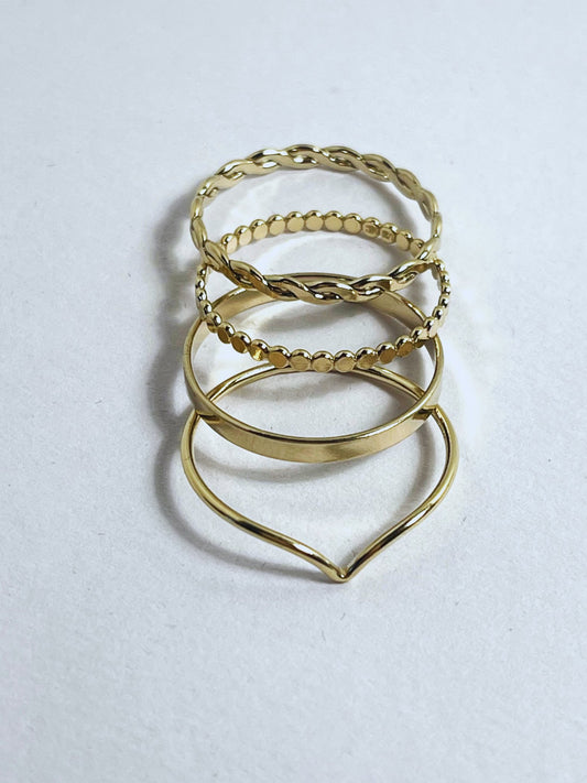 Expressive Gold Filled Stacking Rings - Stellify
