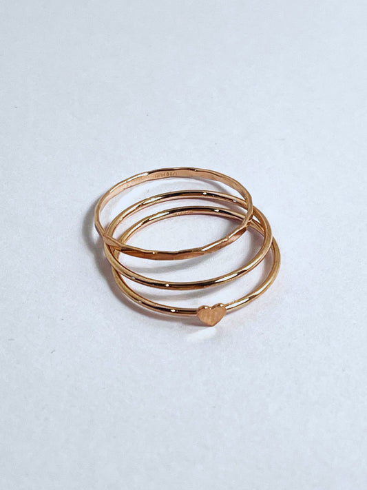 Rose Gold Filled Stacking Rings - Stellify