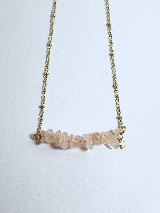 Rose Quartz Crystal Healing Necklace - Stellify