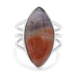Sterling Silver 13ct Marquise Cut Iolite Sunstone Statement Ring - Stellify
