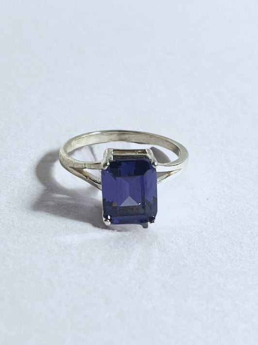 Sterling Silver Claw Set 3ct Tanzanite Ring - Stellify