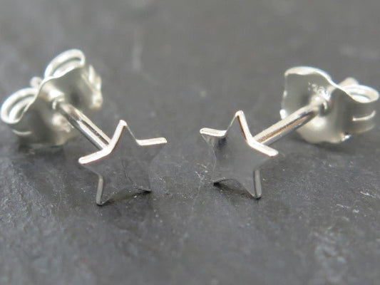 Sterling Silver Mini Star Stud Earrings - Stellify