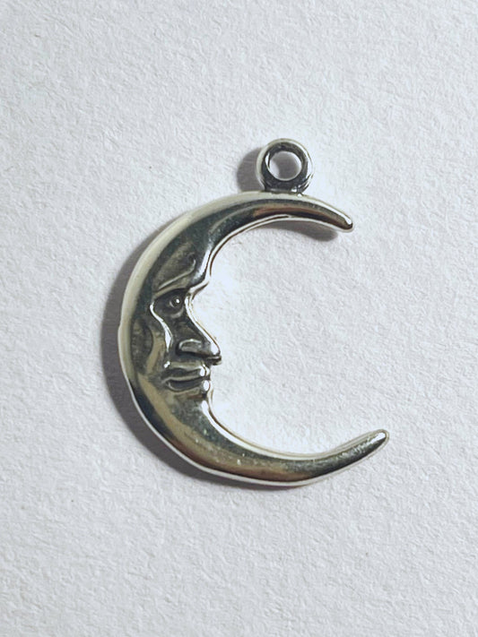 Sterling Silver Moon Charm - Stellify