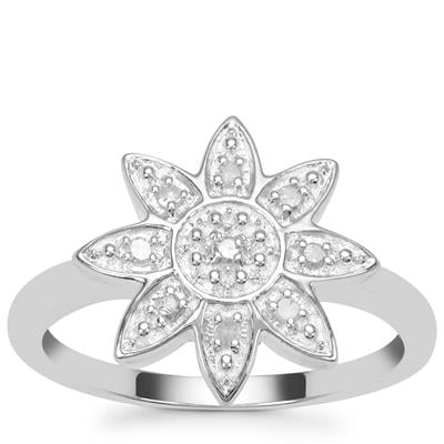 White Diamond Pave Sunflower Ring - Stellify